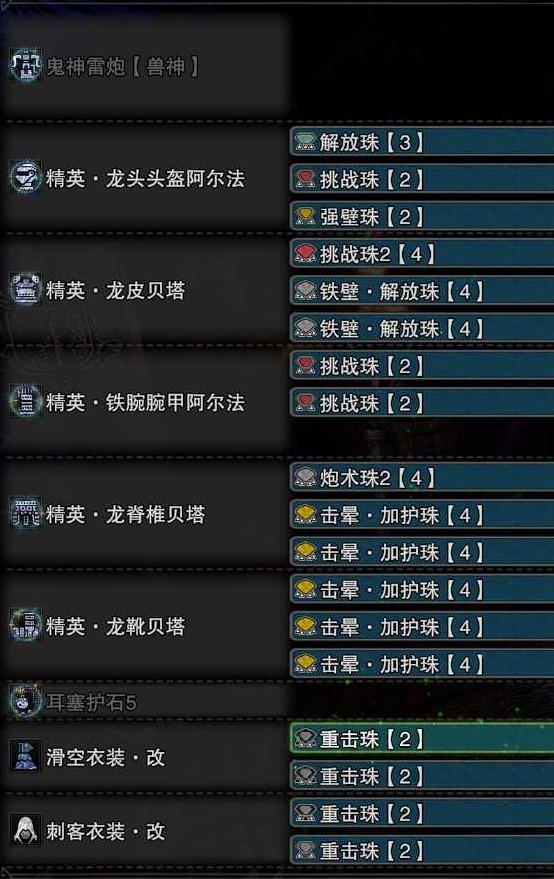 《怪物猎人世界》轻重弩榴弹3配装攻略 轻重弩配装推荐