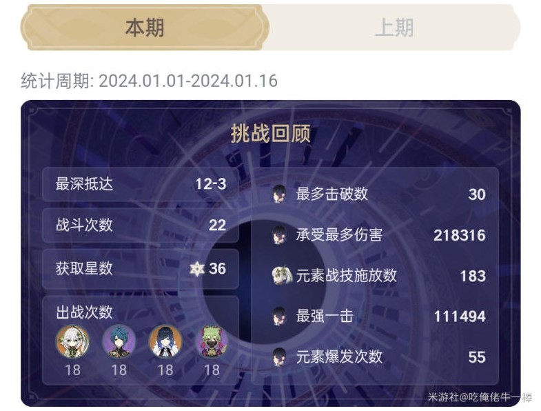 《原神》1月上半深渊通关及阵容攻略