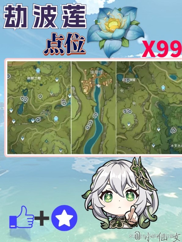 《原神》“纳西妲”武器圣遗物选择,纳西妲劫波莲收集路线