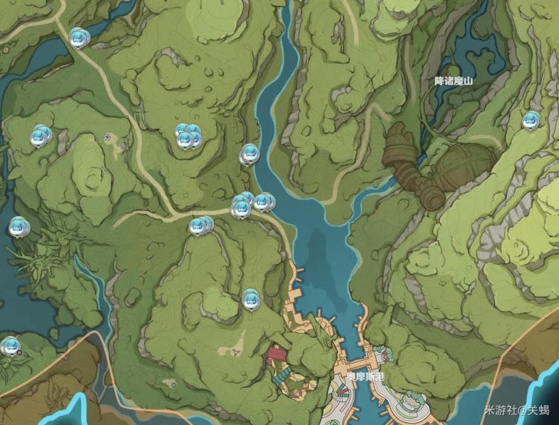 《原神》“纳西妲”养成指南，劫波莲采集和覃兽分布位置