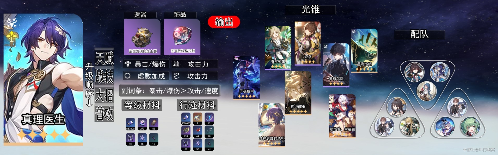 《崩坏星穹铁道》“真理医生”全面解析,真理医生出装、配队讲解