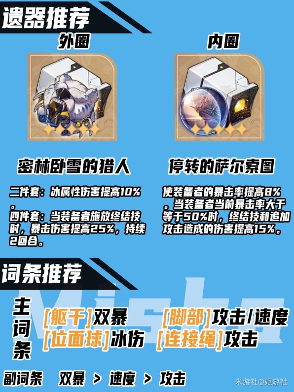 《崩坏星穹铁道》2.0四星战神“米沙”培养心得 米沙光锥遗器配队推荐