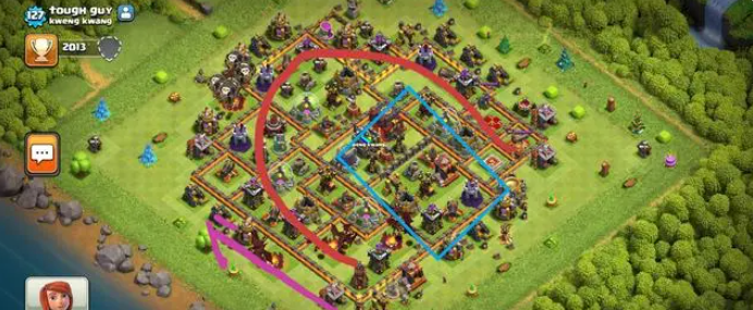 《部落冲突》十本流派打法,coc十本最强流派配兵及援兵