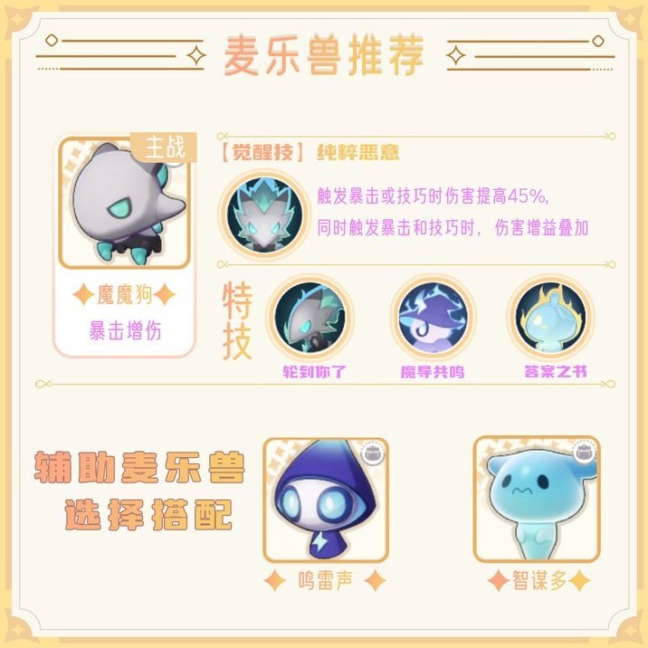 《出发吧麦芬》“服事”技能及装备推荐