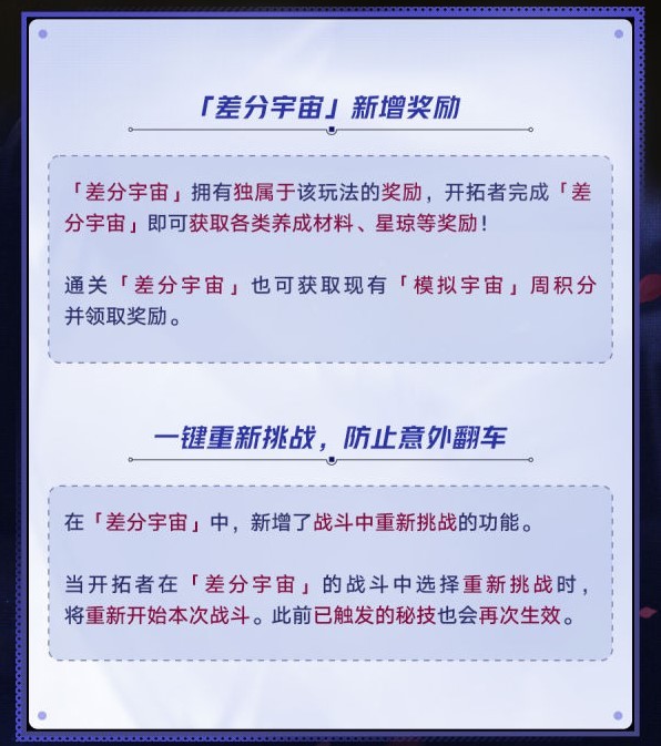 《崩坏星穹铁道》2.3“模拟宇宙”改动介绍 拆分宇宙玩法介绍