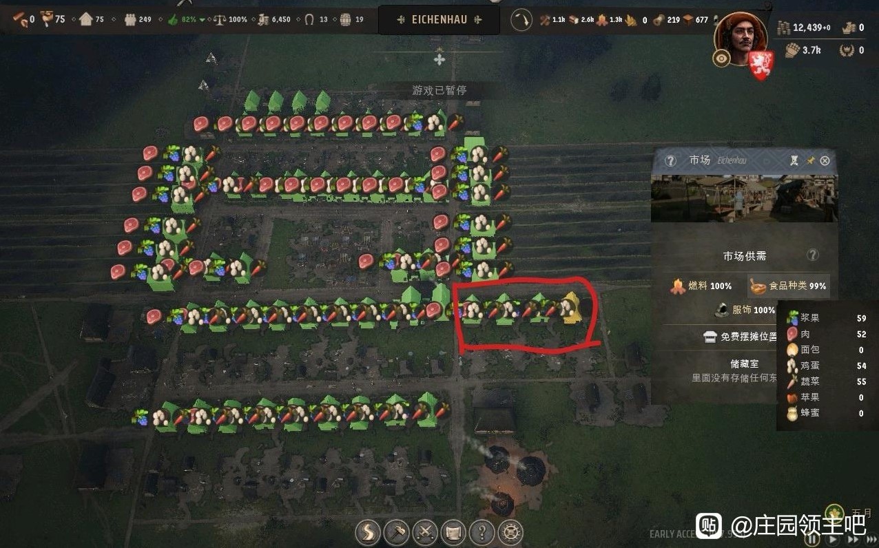 《庄园领主》“市场供应与距离关系”分析