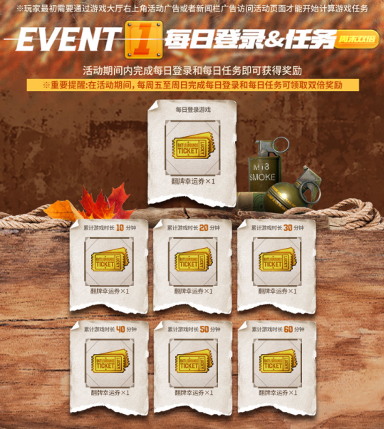 《绝地求生》金秋夺宝记·吃鸡翻牌大作战盛大开启,奖励丰厚各种好礼等你来拿