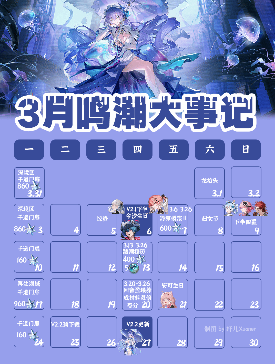 《鸣潮》3月活动一览，鸣潮3月有哪些活动