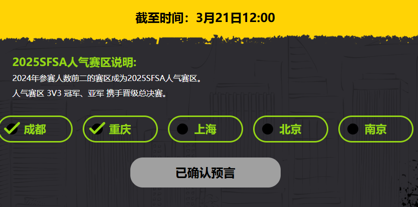 福利拉满《街头篮球》SFSA全民预言家